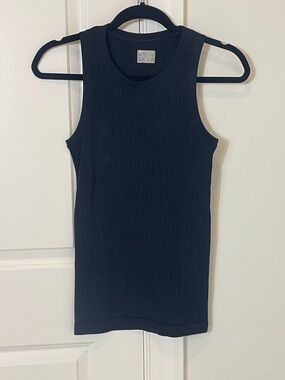 Athleta Black Ribbed Tank Top